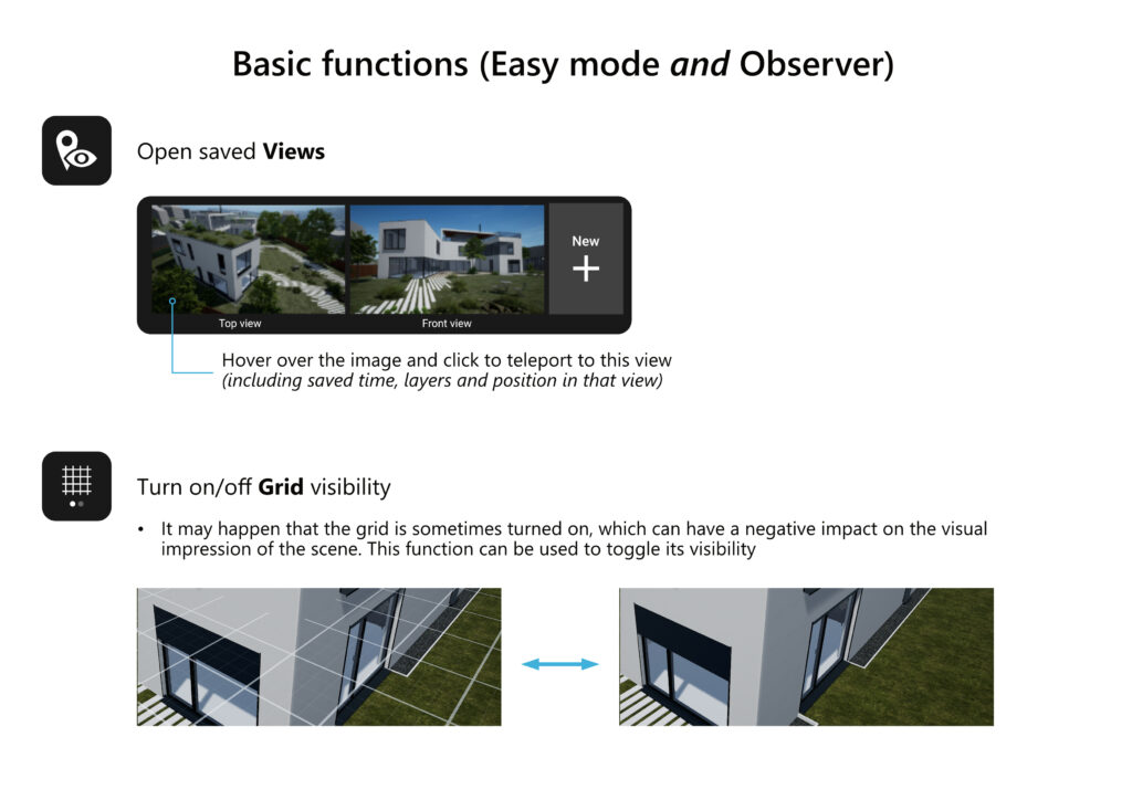 Observer mode - basic functions
